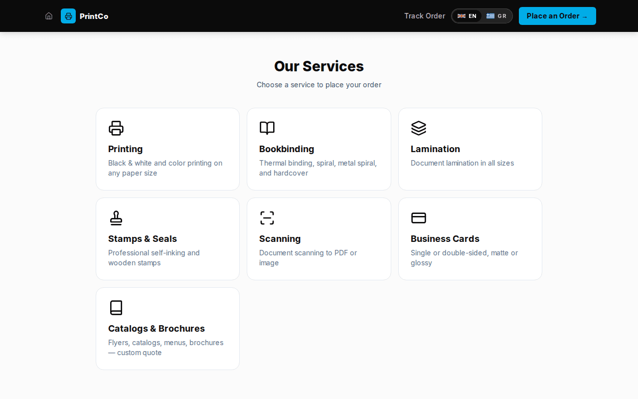 A professional ordering experience — under your brand